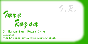 imre rozsa business card